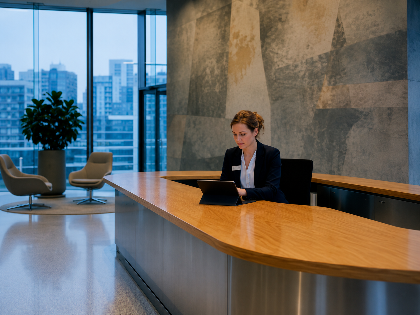 Receptionist kantoor